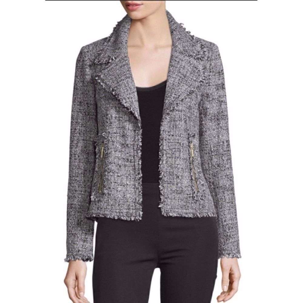 🎉HP 🎉NWOT Michael Kors Fringed Tweed Jacket